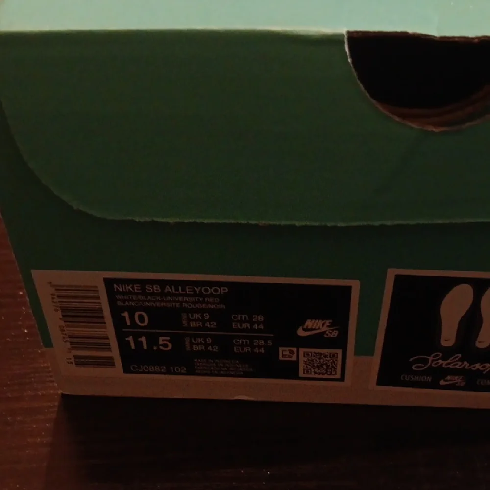 Nike SB Alleyoop Black Toe Sneakers Mens 10 Womens 11.5 NWBOX - Picture 10 of 10